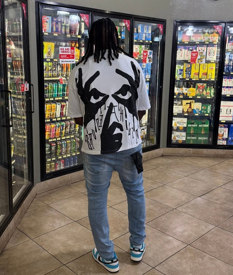 Hands oversized tee white