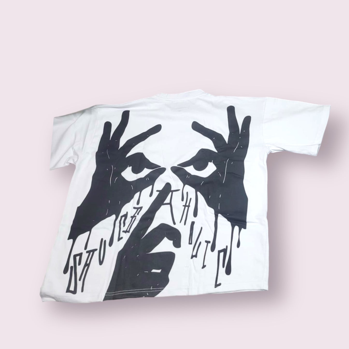 Hands oversized tee white