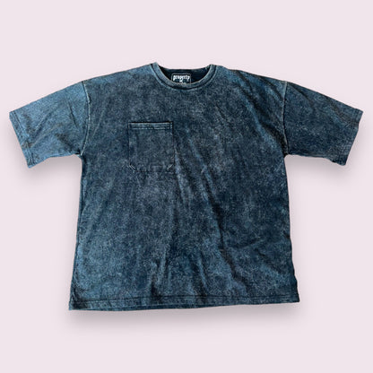 Distressed drip oversized tee