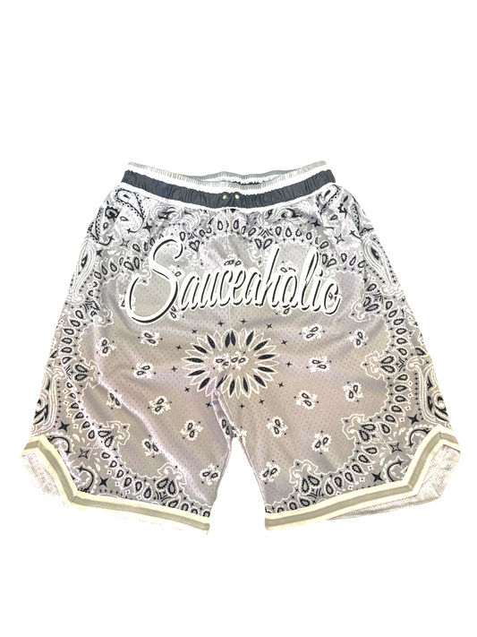 Grey Bandanna shorts - Sauceaholic